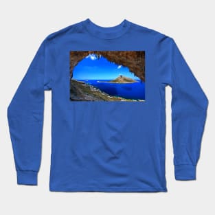 Grande Grotta, climbing paradise - Kalymnos island Long Sleeve T-Shirt